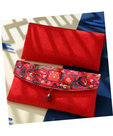 COHEALI 5pcs Wedding Red Envelope Gift Cards Envelopes Gift Envelope Silk Red Envelope Hongbao Red Pocket Wedding Envelopes Chinese Packets Red Packets Chinese Style Red Envelope Bag Cloth - Buy Online on GoSupps.com