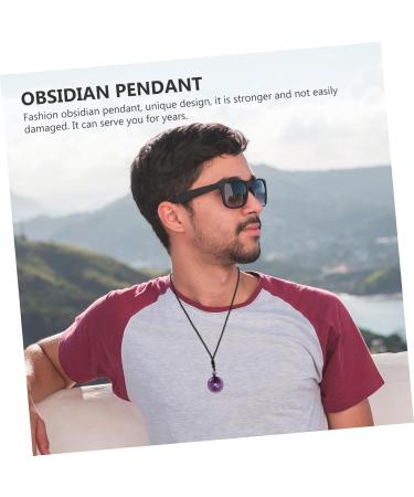 Magiclulu 2-in-1 Necklace | Men & Women Jewelry with Safety Buckle | Violet Crystal & Tender Stone Design - Buy Online on GoSupps.com