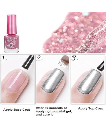 Glitter Nail Polish Pink Nail Varnish Shimmering Sparkly Shine Quick Dry Nail Polish Long Lasting Nail Polish Natural Oil Based No Need Cure Nail Polish Nail Art for Girls Women DIY at Home - Buy Online on GoSupps.com