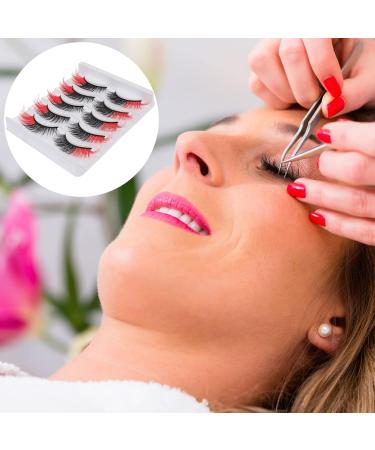 KALLORY 5 Pairs Red Colored Wispy Lashes - Natural Look 3D Eyelash Strips for Women & Girls - Perfect for Any Occasion - Buy Online on GoSupps.com