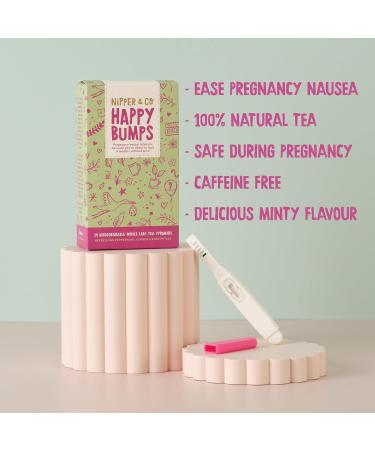 Nipper & Co Happy Bumps Tea Natural Herbal Pregnancy Tea 3 Pack (42 Reusable Bags 126 Cups) Caffeine Free Tea Baby Shower Gifts - Buy Online on GoSupps.com