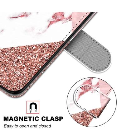 Nadoli Leather Mobile Phone Case for Samsung Galaxy J6 Plus - Colorful Pink Marble with Strap Card Slot & Stand | Stylish Protective Wallet Case - Buy Online on GoSupps.com