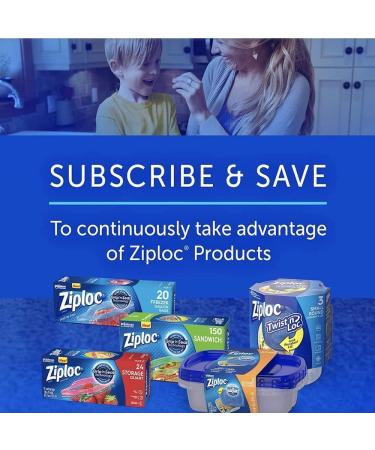  Ziploc Gallon Food Storage Freezer Slider Bags, Power Shield  Technology for More Durability, 10 Count : Health & Household