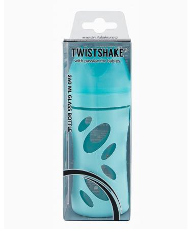 Buy Twistshake Glass Baby Bottle - Anti-Colic Teat BPA Free Pastel Blue (260 ml) - Perfect for 2 Months+ - Buy Online on GoSupps.com