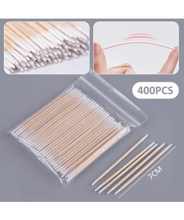 400 Double-Sided Cotton Swabs - Perfect for Ear Cleaning & Beauty Care | Safe Lace Shape - Buy Online on GoSupps.com