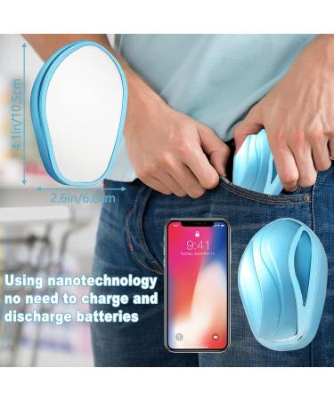 Nano Crystal Hair Remover - Painless Reusable Tool for Women | Hair Removal without Shaving for Legs Arms & Back (Blue) - Buy Online on GoSupps.com