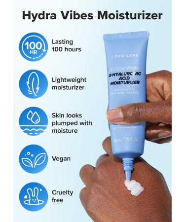 I DEW CARE Hydra Vibes 8-Hyaluronic Acid Moisturizer | Vegan & Cruelty-Free Korean Skin Care for Glass Skin | Hypoallergenic Hydrating Face Cream 50 mL - Buy Online on GoSupps.com