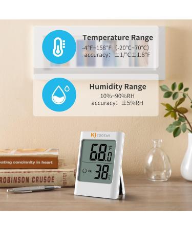 Buy Humidity Gauge 2 Pack - Indoor Digital Thermometer & Hygrometer for Home | AAA Battery Powered - Black & White - Buy Online on GoSupps.com