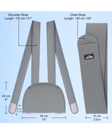 Supregear Adjustable Comfort Arm Sling Shoulder Immobilizer - Grey Large - Buy Online on GoSupps.com