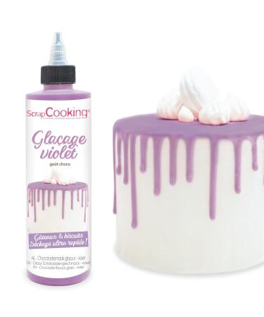 Scrapcooking Drip Cake Glaze Violet 130g - Quick-Dry Cake Decoration for Drip Cakes Cookies Donuts - Perfect for Birthdays & Halloween - Buy Online on GoSupps.com