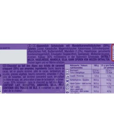 Milka Daim Chocolate with Daim Pieces Alpine Milk Chocolate with Almond Caramel Pieces - Pack of 4  - Buy Online on GoSupps.com