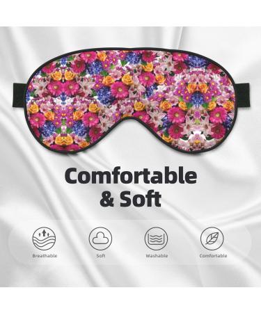SSIMOO Blooming Flowers Soft Sleep Eye Mask - Breathable Eye Patch for Women | Perfect Travel & Relaxation Accessory - Buy Online on GoSupps.com