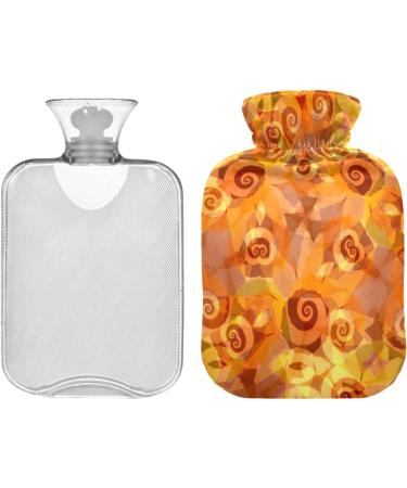 Sunflower Swirls Hot Water Bottle - 2L Large with Soft Fleece Cover | Ideal for Hot & Cold Compresses - International Shipping - Buy Online on GoSupps.com