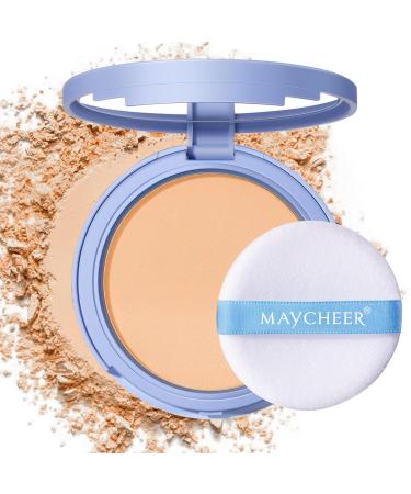 Oil Control Face Pressed Powder Matte and Smooth Translucent Powder Setting Powder Makeup Waterproof Long Lasting Finish Face Powder Cruelty-free 0.35Oz (03 Dark)