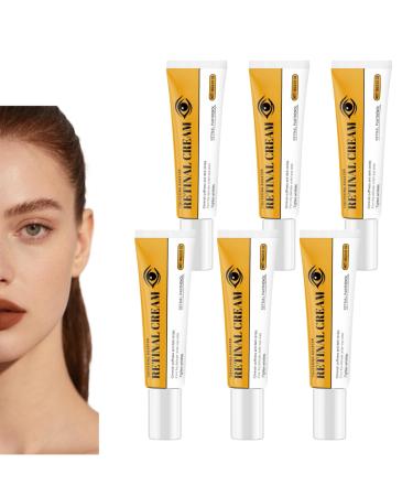 Nuvilo Retinol and Retinal Eye Serum Anti-Aging Retinal Tightening Booster with Peptides and Hyaluronic Acid Moisturizing Eye Cream Smooth Wrinkles and Fine Lines Brightens Dark Circles (6pcs)