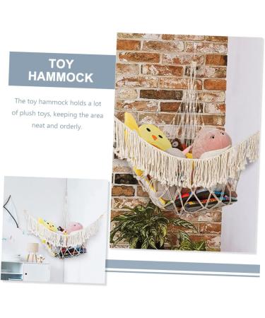 Magiclulu Yoga Ball Stand & Plush Toy Hammock - White Cotton Network for Kids' Storage & Play - Buy Online on GoSupps.com