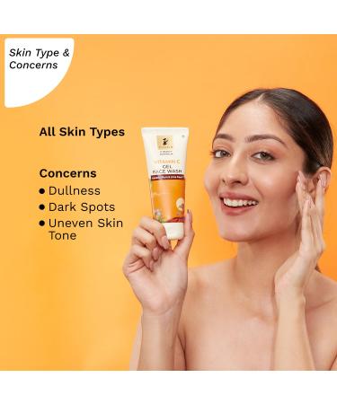 Pilgrim Vitamin C Gel Face Wash - Hydrating Cleanser with Kakadu Plum & Lime Pearl | Gentle Exfoliation for Glowing Skin | 3.38 Fl Oz - Buy Online on GoSupps.com