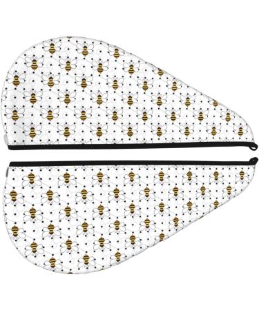 Cute Small Wasp Microfiber Hair Towel - Soft Super Absorbent Quick Dry Wrap for Long Curly & Thick Hair | Coral Velvet Hair Cap for Women - Buy Online on GoSupps.com