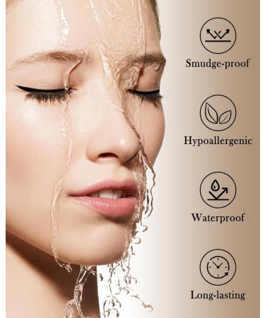 White Silver liquid Eyeliner 2-in-1 Shimmer Glitter Eyeliner Pencil Long Lasting Eye liner Waterproof Smudge-Proof High Pigmented Smooth Colored Metallic Matte Eyeliner Ultra-Fine Tip Eye makeup-01 01# - Buy Online on GoSupps.com