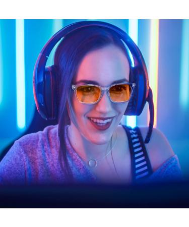 Livho Blue Light Filter Glasses for Women | TR90 Super Light Anti-Fatigue Computer & Gaming Glasses | Black & Clear Orange Colors - Buy Online on GoSupps.com