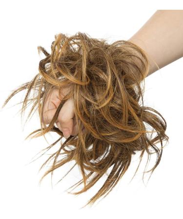 Tousled Hair Extensions Scrunchie - Brown Blonde Updo Ponytail Wig - Buy Online on GoSupps.com