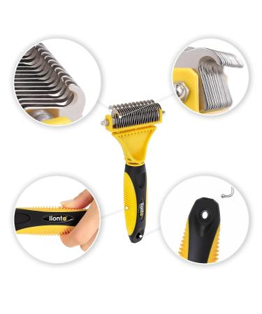 Shop Lionto Undercoat Brush for Dogs | Stainless Steel Grooming and Debris Removal Comb - Buy Online on GoSupps.com