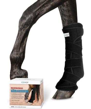 IceHOF Cooling Gaiters for Horses | Firm Hold & Comfortable Material | 2 Removable Cooling Packs | Washable & Protective Cooling Straps (2 Pieces) - Buy Online on GoSupps.com