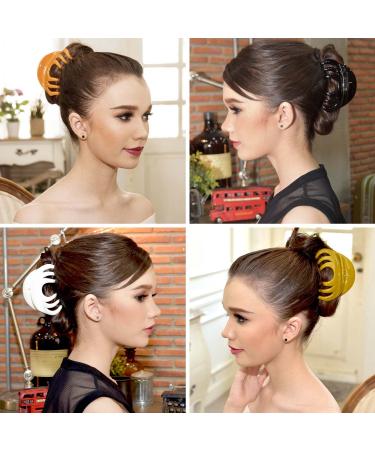 RC Roche 6-Piece Big Teeth Hair Clips for Women - Elegant Chic Black Hair Accessories - Buy Online on GoSupps.com
