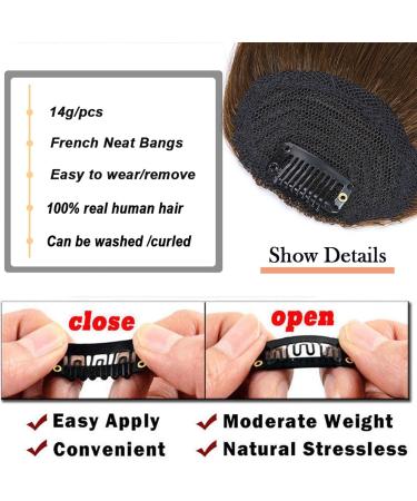 Bangs Clip in Bangs Real Human Hair Bangs for Women Clip on French Bangs Real Hair Nice Natural Flat Neat Bangs with Temples 1Pcs for Women Curved Bangs for Daily Wear (Color : #613) - Buy Online on GoSupps.com