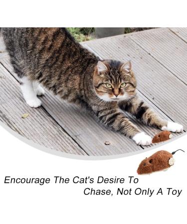 QYNuLi Clockwork Mouse Toy Plush Interactive Cat Toy Cute Moving Mouse Toy for Hard Surfaces and Flat Surfaces (Random Color) - Buy Online on GoSupps.com