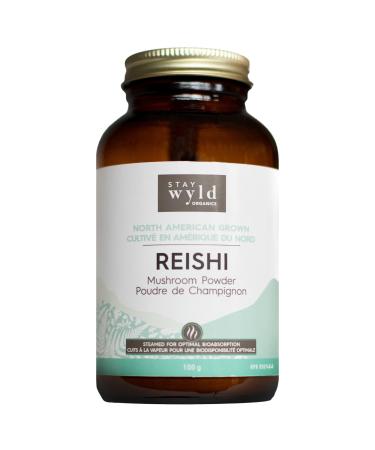 Stay Wyld - Organic Reishi Mushroom Supplement Powder - Natural Mood and Mental Support - Mushroom Supplement For Mental Wellness and Calm - 100% Canadian Grown - 100g Powder