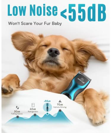 oneisall Professional Dog Clippers for Thick Hair - Heavy-Duty Cordless Grooming Clippers with Metal Blade for Cockapoo - Blue - Buy Online on GoSupps.com