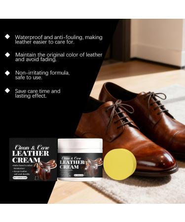 Leather polishing cream nourishing cleaner 120g for furniture and accessories anti-dust and repairing formula suitable for sofas headboards car seats bags jackets - Buy Online on GoSupps.com