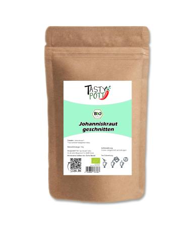 TASTY POTT Tasty Pott Organic Cut St. John's Wort | Dried Herbs | Tea Herbs | Natural Product | Skin Care | For Tea Infusions | Vegan Product | St. John's Wort | In a Bag | 100g