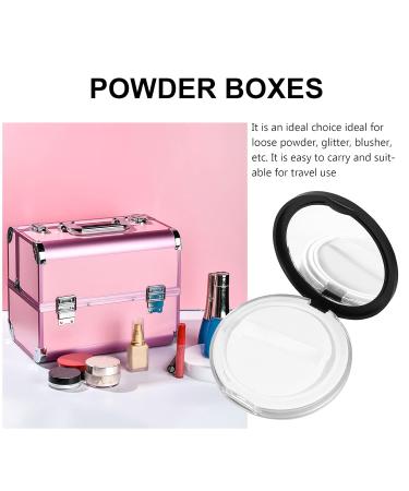 Lurrose Empty Powder Compact - Powder Foundation with Mirror Travel-Friendly Black 2 Pack - Buy Online on GoSupps.com