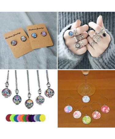 PandaHall 50pcs 25mm Flower Glass Cabochons Mixed Color Half Round/Dome for Photo Jewelry Making - Buy Online on GoSupps.com