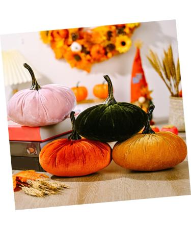 Zerodeko Fabric Pumpkin Ornament Decor Simulation Realistic Pumpkin Faux Pumpkin Artificial Realistic Pumpkin Fall Harvest Fake Pumpkin False Pumpkin Pp Cotton Reward Autumn Pink 18X17CM - Buy Online on GoSupps.com