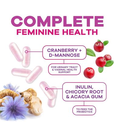 Probiotics for Women 60 Billion CFU - 16 Unique Strains Prebiotics Cranberry & Lactobacillus PH Balance Digestive & Gut Health Vaginal & Immune Support Women's Probiotic - 120 Vegan Capsules 120 Count (Pack of 1) - Buy Online on GoSupps.com