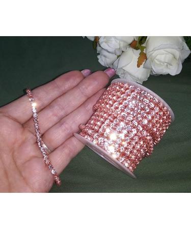 KAOYOO 5 Yards 3MM Zircon Rhinestones Close Chain Beaded Trim - Rose Gold DIY Decoration - Buy Online on GoSupps.com
