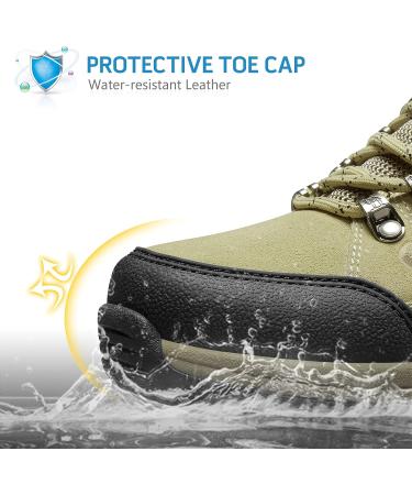 CAMEL CROWN Women's Waterproof Hiking Shoes | Non-Slip & Lightweight Sneakers - Taupe, Size 8.5 - Buy Online on GoSupps.com
