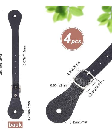 Buy GorgeCraft Adjustable Leather Spore Straps - 4 Piece Set for Riding | Durable Ankle Straps for Men & Women | Thigh High Boots Accessory - Black - Buy Online on GoSupps.com
