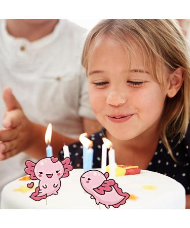 25Pcs Axolotl Cupcake Toppers - Axolotl Birthday Decorations Party Supplies Mixed Shaped Axolotl Cake Toppers for Wedding Boys Girls Birthday Party Baby Shower - Buy Online on GoSupps.com