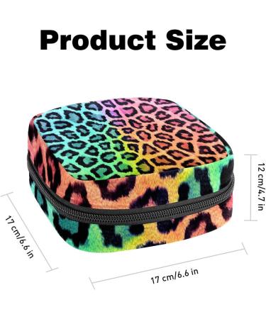 Colorful Leopard Pattern Napkin Food Bag | Portable Period Bag for Women & Teens | Menstrual Cup & Breastfeeding Pillow Holder - Buy Online on GoSupps.com