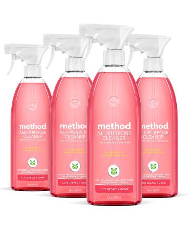 Method All-Purpose Cleaner Spray, Plant-Based and Biodegradable Formula Perfect for Most Counters, Tiles, Stone, and More, Pink Grapefruit, 28 oz Spray Bottles, 4 Pack, Packaging May Vary - Buy Online on GoSupps.com