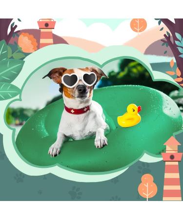 Lewondr UV Safety Sunglasses for Small Dogs - Heart-Shaped Waterproof Windproof Glasses with Adjustable Rubber Band - Buy Online on GoSupps.com