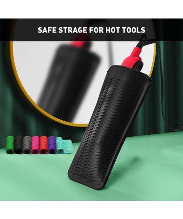 ZAXOP 2 Pack Heat Resistant Silicone Mat Pouch for Hot Hair Tools - Purple & Black - Buy Online on GoSupps.com