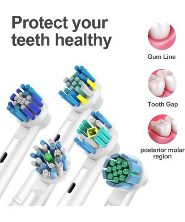 12 Pack of Compatible White Clean Replacement Toothbrush Heads for Oral-B Electric Toothbrushes - Fits Oral-B 7000/Pro 1000/9600/5000/3000/8000 - Buy Online on GoSupps.com