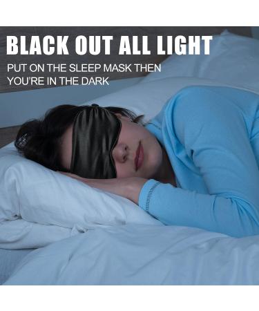 20-Piece Silk Sleep Mask Set | Soft Eye Cover for Men, Women, Kids | Satin Blindfold for Sleeping & Travel - Black - Buy Online on GoSupps.com