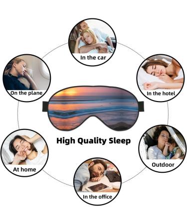SSIMOO Sunset Beach Sleep Mask - Adjustable Breathable Fashionable Eye Mask for Comfortable Sleep | International Shipping - Buy Online on GoSupps.com