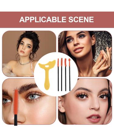 Mascara Applicator Guide - Mascara Guide Shield Template Multi-Functional Makeup Aid Tool for Daily Use Dating Night Out Yellow + Eyelash Brush - Buy Online on GoSupps.com